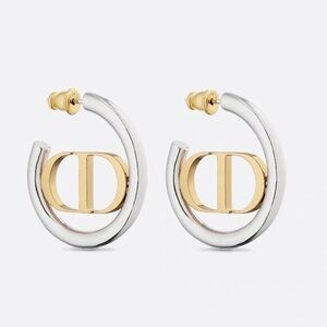 Dior Two-Tone Gold and Silver Earrings